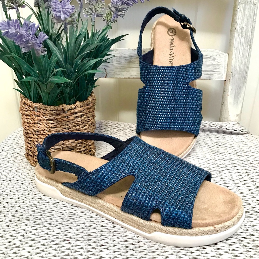 Bella Vita Kato Espadrille Sandal Blue